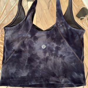 LuLu Lemon top, size 0 Black and Grey mixed.